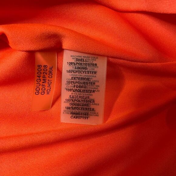 GUESS Orange Dress Mini Cut Out Lattice A-Line Size 2 XS Party Sleeveless Neon - Picture 6 of 13